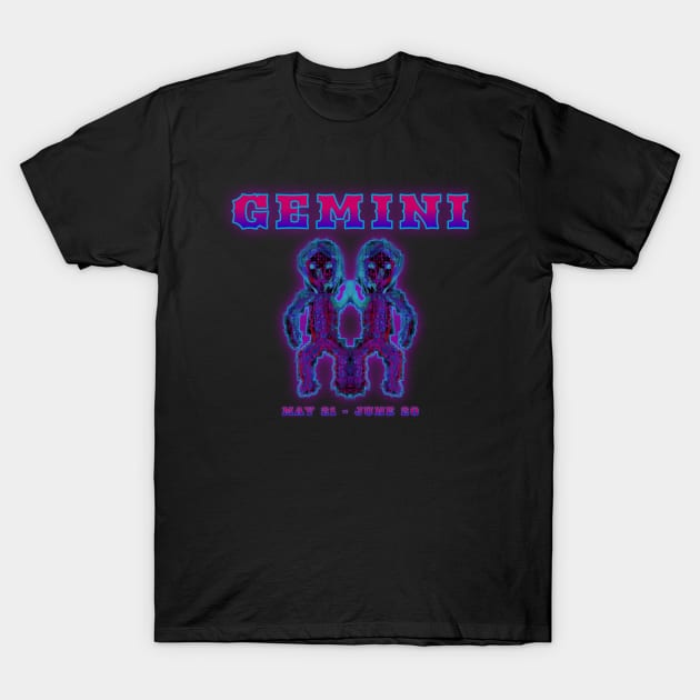 Gemini 3b Black T-Shirt by Boogie 72